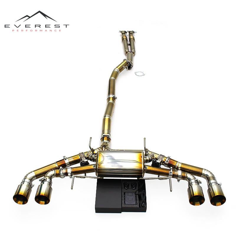Custom Catback Muffler for Nissan GTR/GT-R R35 3.8TT 2008-2023 Sport Car Gold Titanium Y Front Pipes Valvetronic Exhaust System