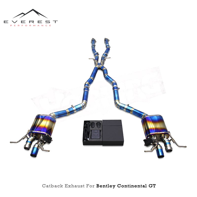 Titanium Exhaust Pipe for Bentley Continental GT W12 6.0T 2004-2013 Lightweight X Pipe Valvetronic Catback Exhaust System