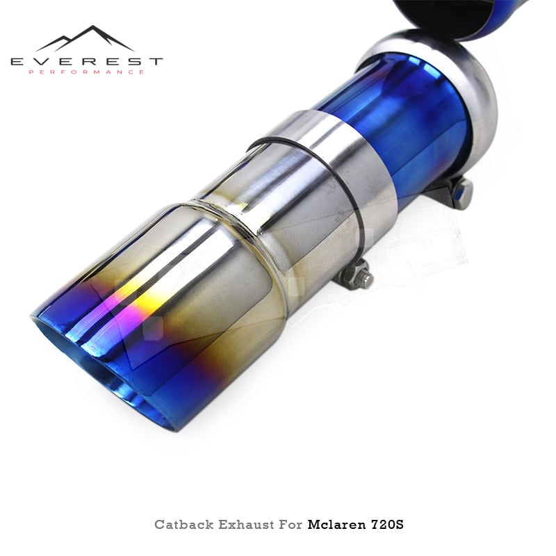 Titanium Exhaust Pipe System for Mclaren 720S 4.0 2017-2019 Catback Muffler and Heat Shielded Downpipes Performance System
