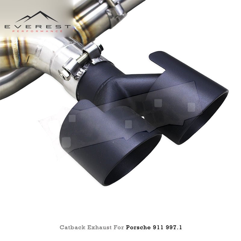 SS304 Exhaust Pipe System for Porsche 911 997/997.1 Turbo 3.6L 2004-2012 Vacuum Valve Sport Catback Exhaust Systems