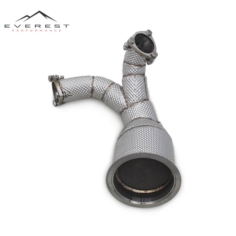 Exhaust Header Downpipe for AUDI S4/S5 B9 3.0T 2019-2023 Stainless Steel Pipe Muffler Exhaust System Performance With Catted