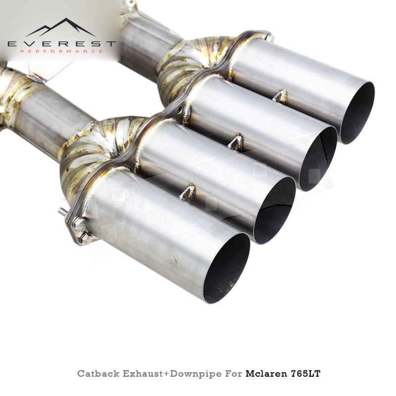 Racing Catback Exhaust Downpipe for Mclaren 765LT Coupe/Spider 4.0T 2020+ F1 Race Sound Titanium Lightweight Exhaust Test Pipes