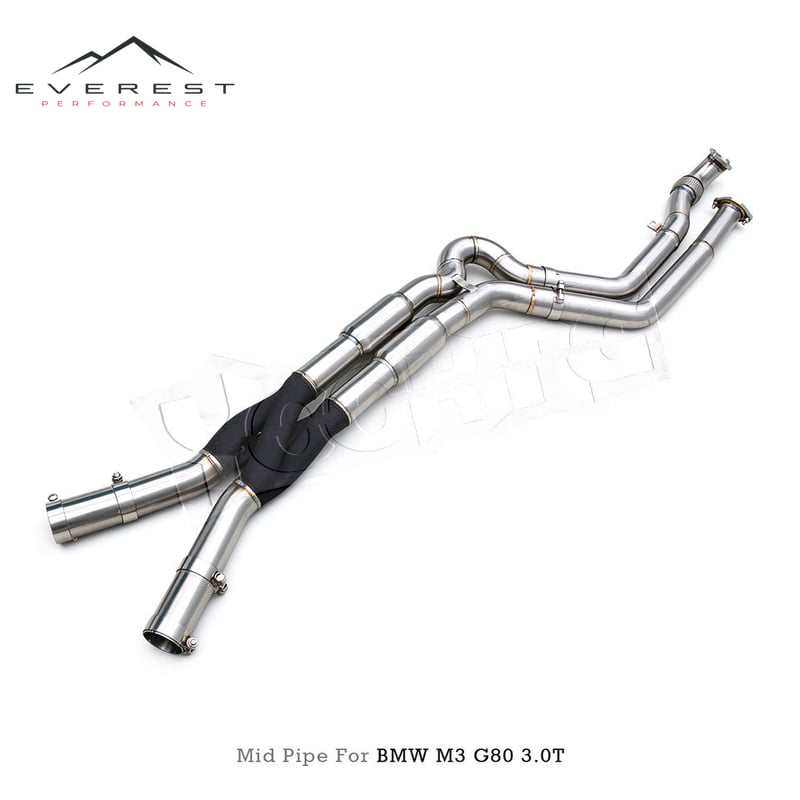 Catback Exhaust System 304 Stainless Steel Exhaust Pipe for BMW M3 G80 / M4 G82 3.0T 2020-2026 Equal Length Mid Pipe