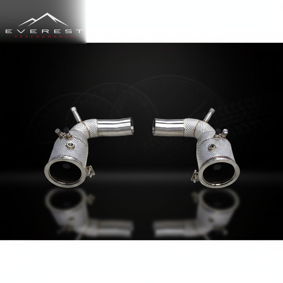Custom Engine Turbos Header Downpipe for Porsche 911 992 Turbo 2020-2023 Stainless Steel Pipes with OPF Exhaust Free Flow System