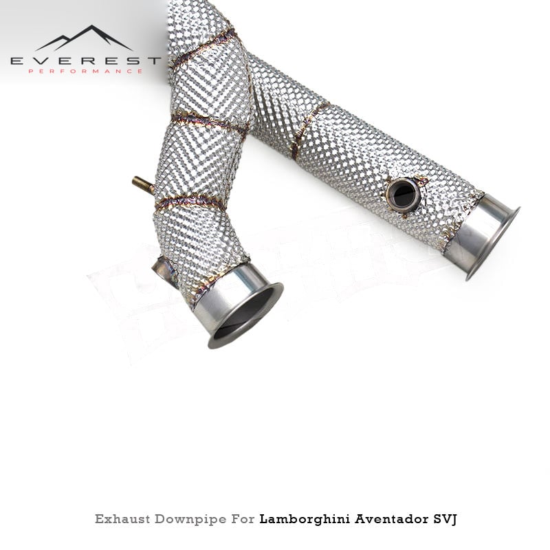 Custom Header Straight Downpipe for Lamborghini Aventador SVJ 2019+ Engine Pipes Stainless Steel Exhaust Free Flow System