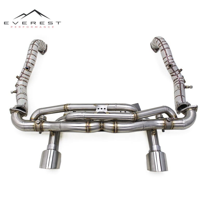 Exhaust for Porsche 718 Cayman GT4 RS 4.0L Stainless Steel Pipe Muffler Free Flow Pipe Downpipe