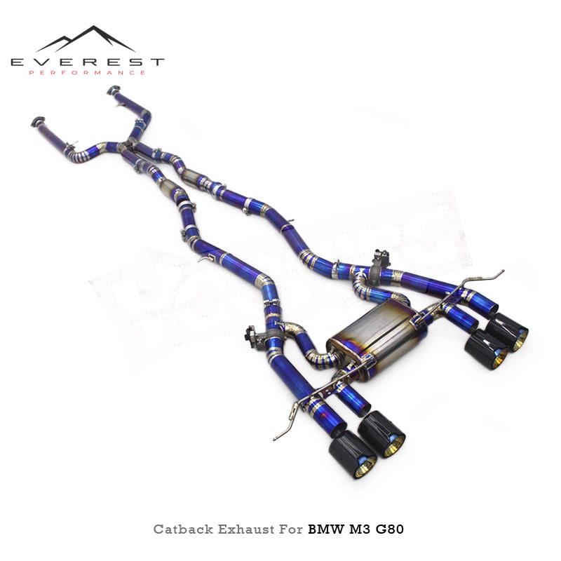 Titanium Exhaust Pipe for BMW M3/M4 G80/G82/G8X S58 3.0T 2019-2023 Catback Muffler System Electronic Valve Controller MP Tip