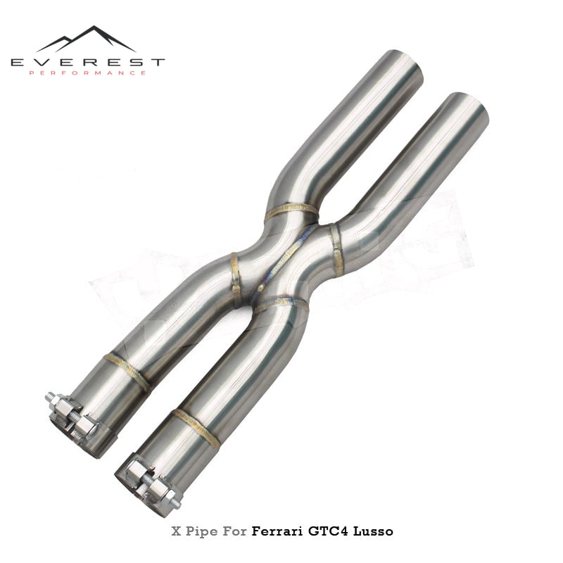 Custom Exhaust X Pipes System for Ferrari F12/GTC4/FF/812/812GTS Performance Car Stainless Steel Exhaust Muffler Free Flow Pipes
