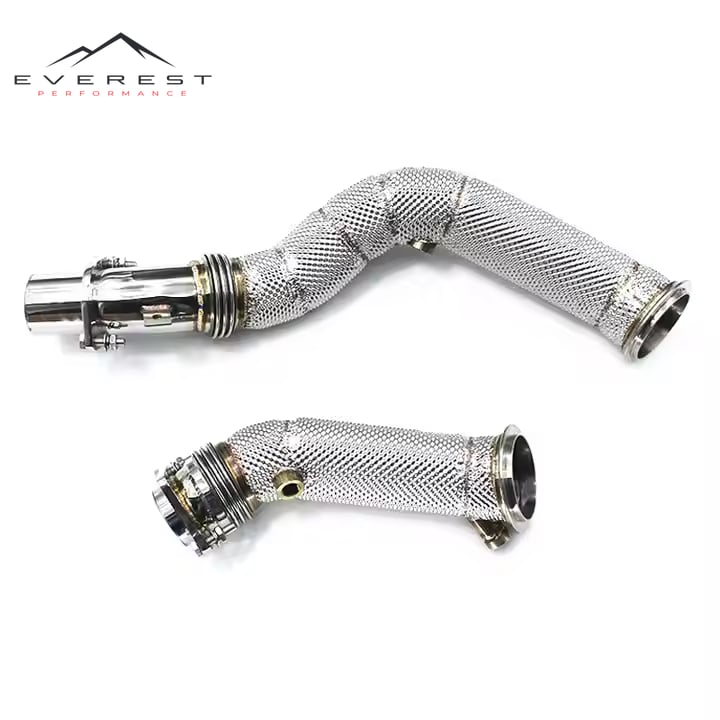 Performance Downpipe for BMW M3/M4 F80 F82 S55 3.0T 2014-2019 Heat Shield Free Flow Race Front Down Pipes