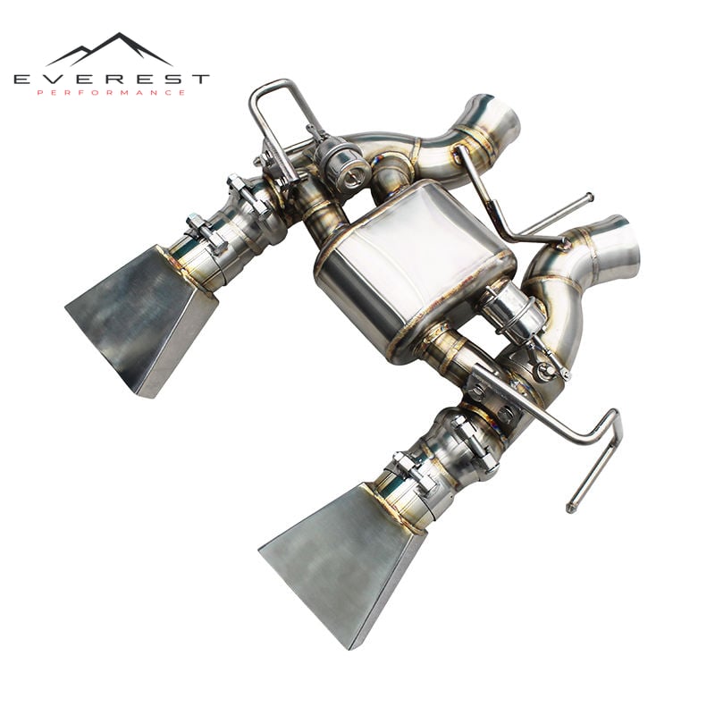 Direct-fit Axleback for Mclaren MP4-12C Spider/Coupe 3.8T 2012-2014 1.5MM Supersport Valved Race Pipes Rear Exhaust Muffler