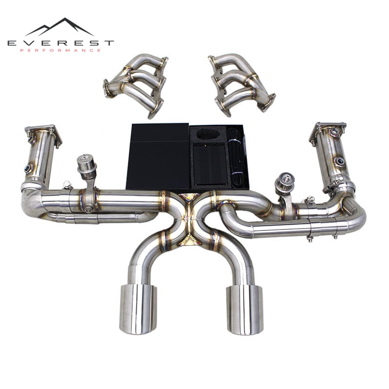 Auto Stainless Steel Catback Exhaust Pipes for Porsche 911 991/991.2 Carrera 3.0T 2016-2018 Vacuum Valve Exhaust Manifold