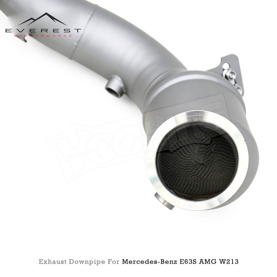 SS304 Ceramic Insulation Exhaust Downpipe for Mercedes-Benz E63/E63S/GTC/GT-C AMG W213 4.0TT 2016-2022 With Catalyst