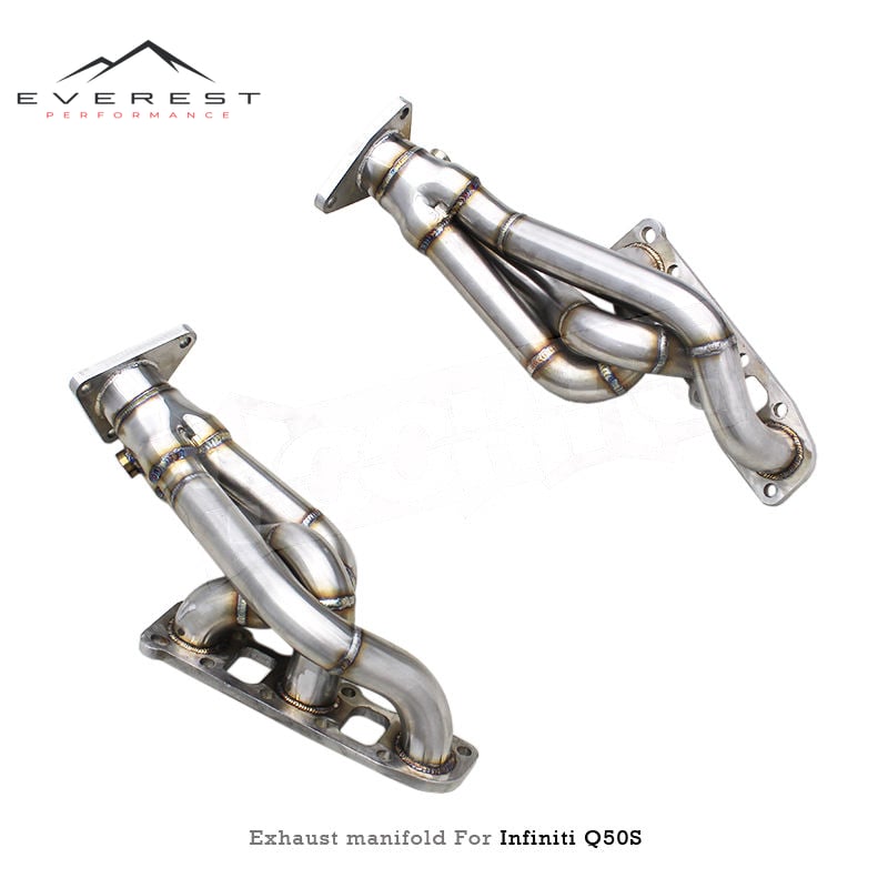 Stainless Steel Exhaust Pipe for Infiniti Q50S/Q60S 3.7L 2014-2018 Free Flow Exhaust Header 3 to 1 Car Exhaust System