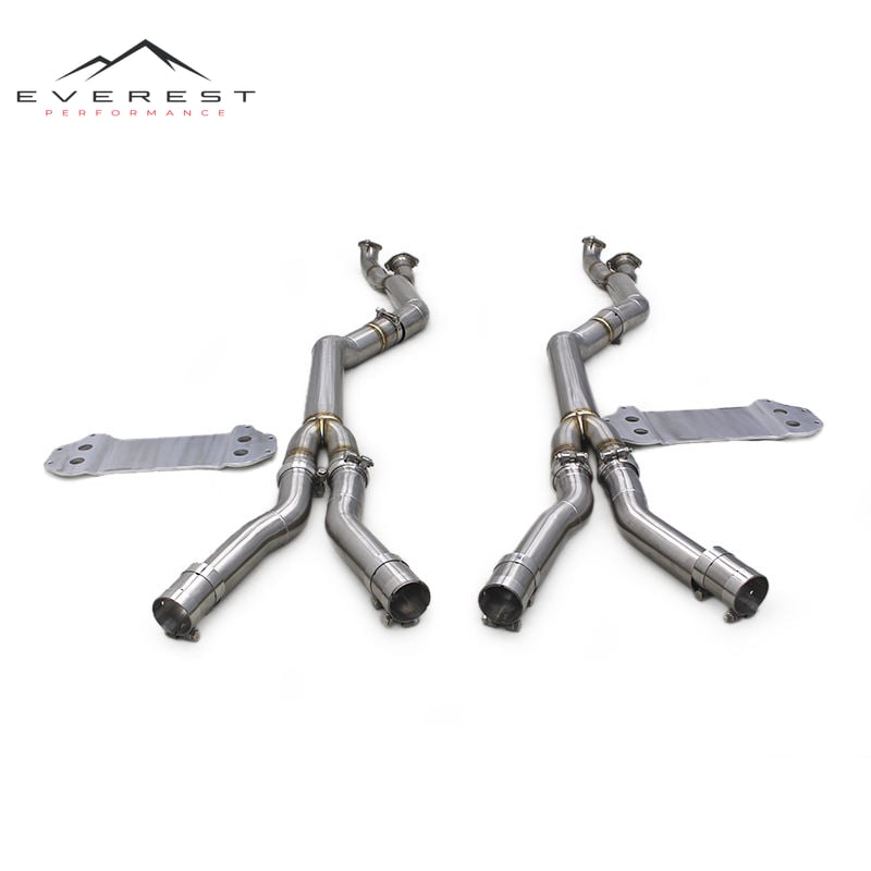 Single Midpipe With Brace for BMW M3 G80/G8X G82 3.0T 2021-2023 3.5 Inches Stainless Steel 304 Auto Exhaust System