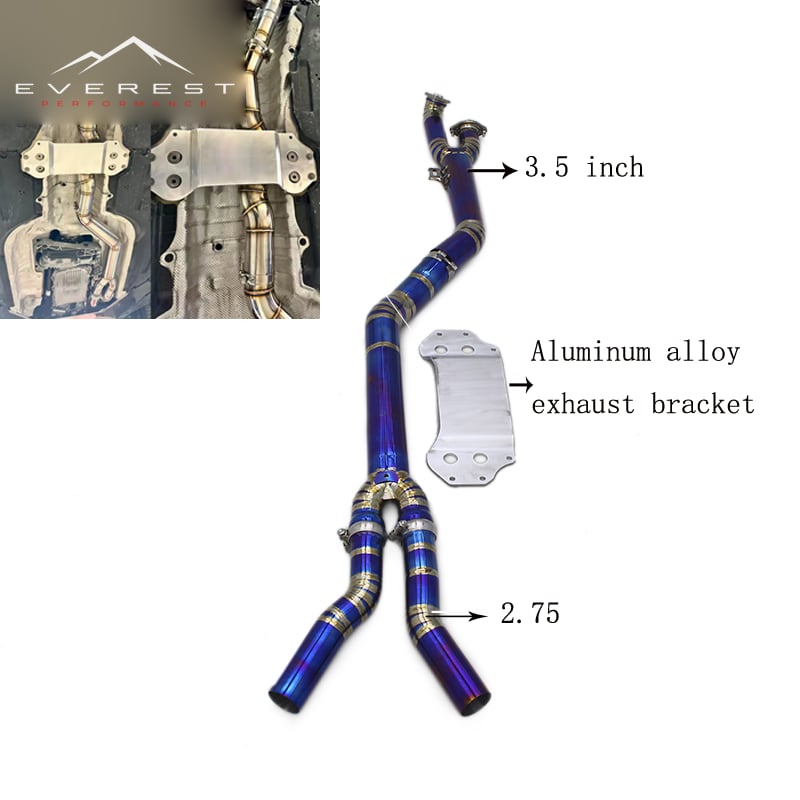 Exhaust Mid Pipe Titanium for BMW M3/M4 G80//G82/G83/G8X 3.0T 2021-2023 Performance Muffler Pipe Exhaust System Escape