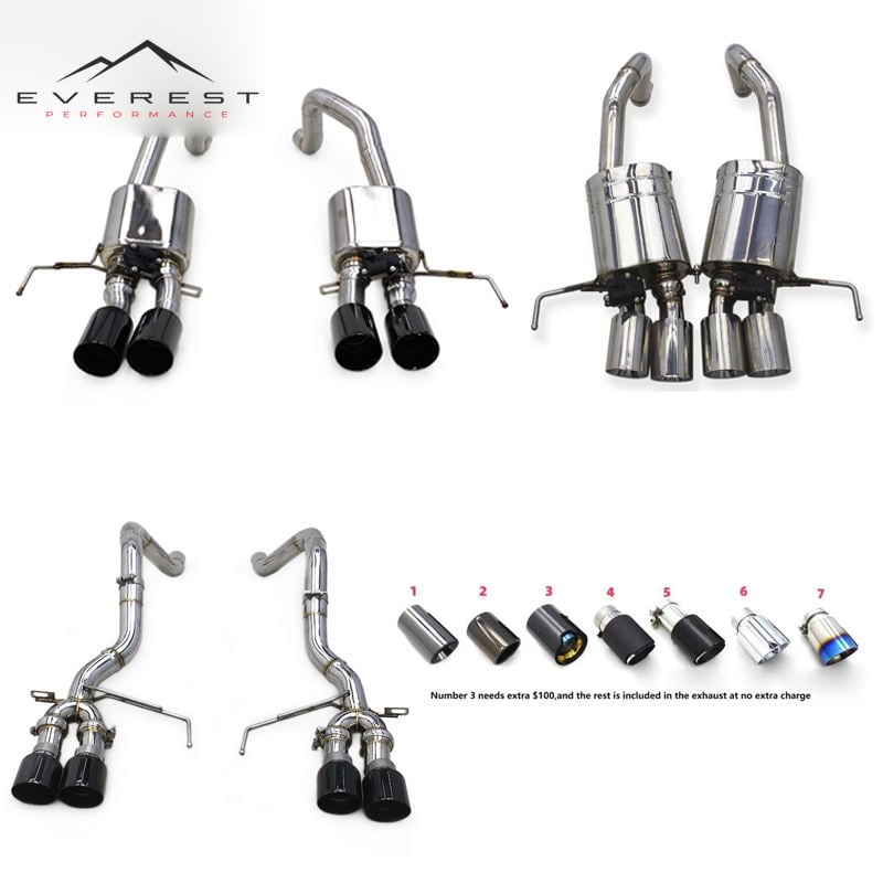 SUS304 Exhaust Pipe System for Chevrolet Corvette C7 6.2L 2014-2019 Valvetronic System with Remote Controller