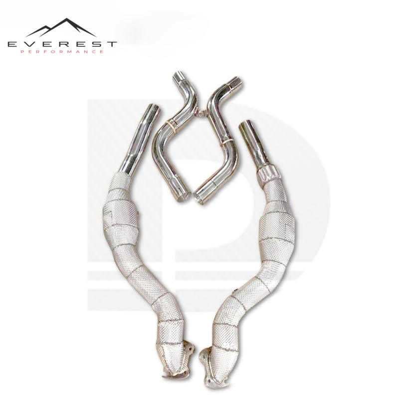 304 Stainless Steel Exhaust Downpipe for Dodge Challenger SRT Hellcat 6.2L 2015-2023 Exhaust Header Car Exhaust