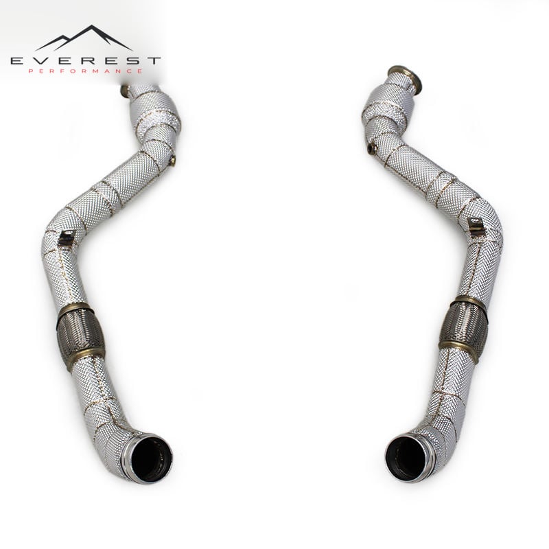 Exhaust Header Downpipe for Bentley Continental GT 4.0TT/6.0TT 2020-2024 Escape Stainless Steel Straight Pipe Exhaust System
