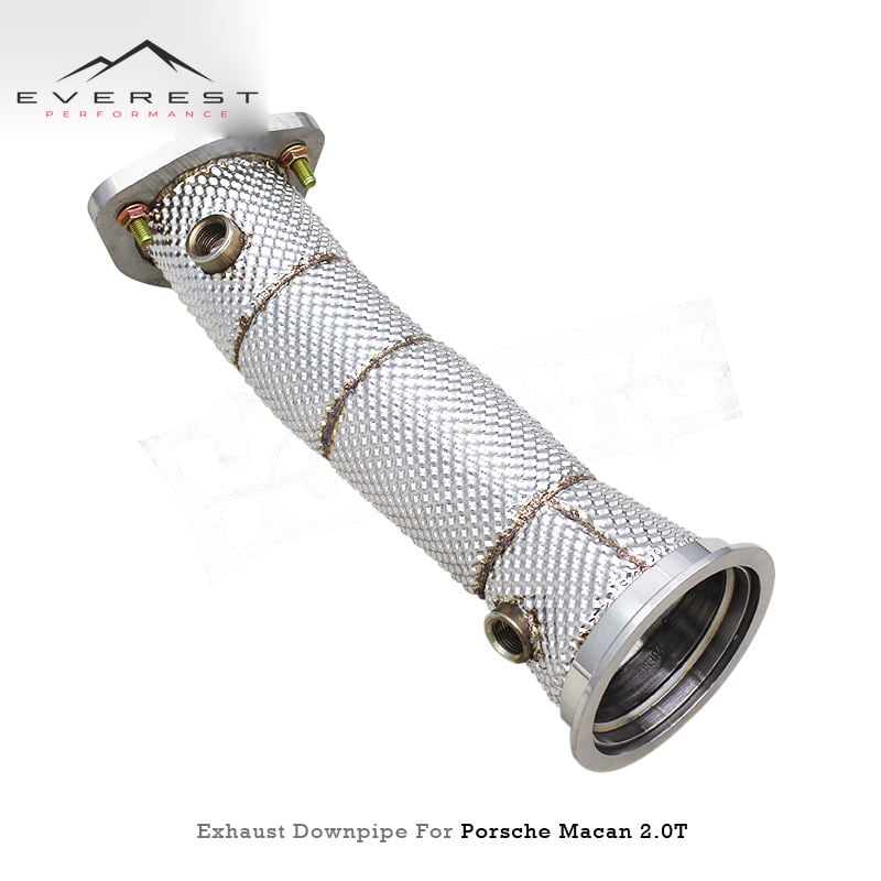 SS304 Exhaust Downpipe for Porsche Macan 2.0T 2019-2024 With Heat Shield Straight Through Downpipes