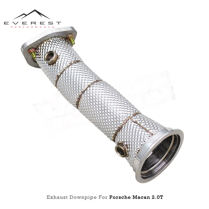 SS304 Exhaust Downpipe for Porsche Macan 2.0T 2019-2024 With Heat Shield Straight Through Downpipes