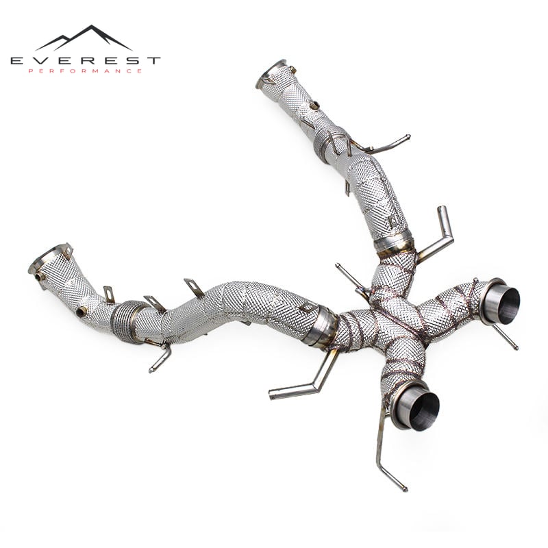 Custom Exhaust System for Mclaren 600LT Spider/Coupe 3.8T 2018-2020 Free Flow Stainless Steel Header Downpipe Catback Muffler