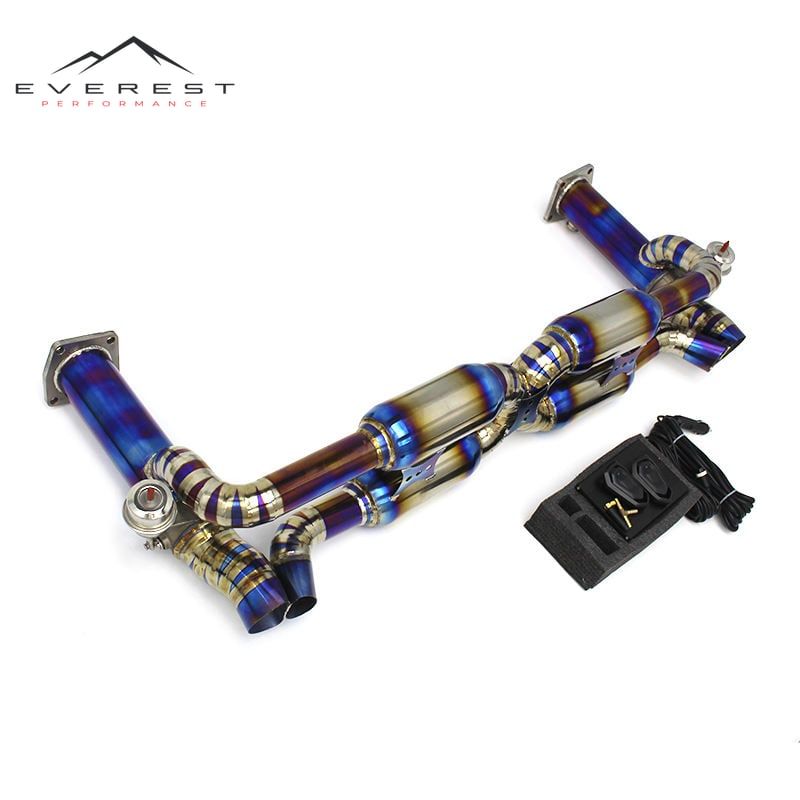 Exhaust Pipe System for Porsche 911 997.1 Turbo 3.6T 2004-2012 Racing Titanium Catback Exhaust Pipes Muffler with Valve