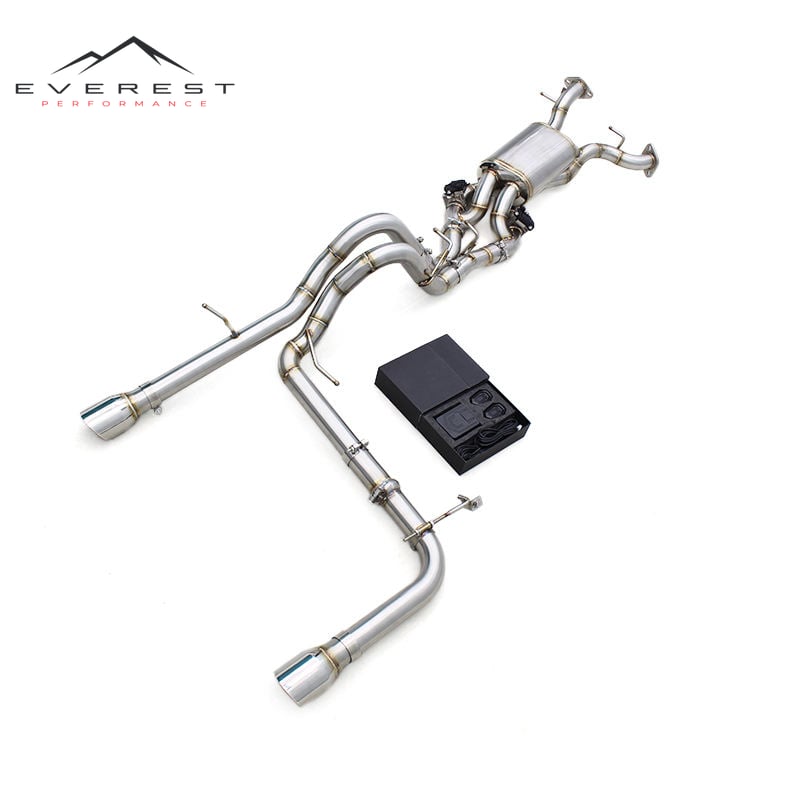 Racing Valvetronic Catback Exhaust Pipes for Ford Bronco V6 3.0T 2024-2025 Stainless Steel 304 Valved Muffler With Chrome Tips