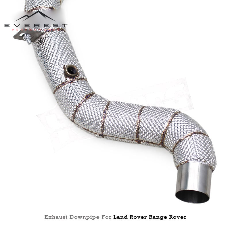 SS304 Exhaust Downpipe for Land Rover Range Rover V8 5.0T 2009-2017 With Heat Shield Free Flow Downpipe