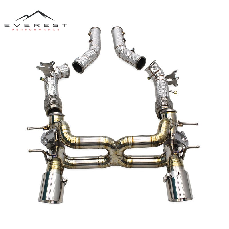 Titanium Exhaust Pipe System for Maserati MC20 3.0T 2020-2024 Racing SS304 Downpipe Valve Muffler Catback Exhaust