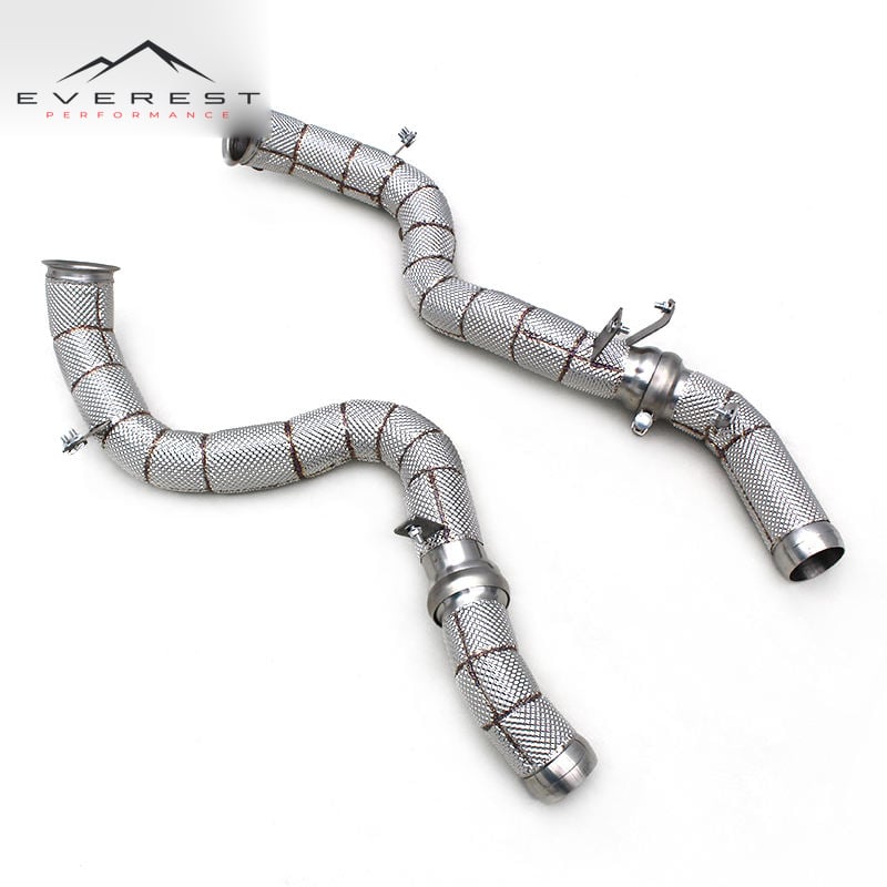 Direct Fitment Staight Through Pipe for Mercedes-Benz GLS63 AMG W167 X167 4.0TT 2019-2024 Heat Shield Sport Exhaust Downpipe