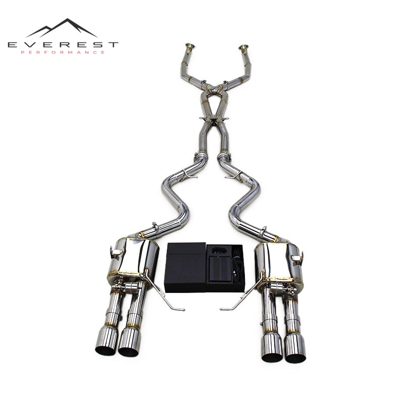 Racing Valved Catback Exhaust System for BMW M3 E90/E92/E93 4.0L 2008-2013 Front X Midpipe Stainless Steel Exhaust Muffler