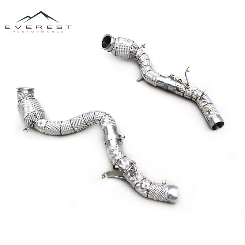 Racing Stainless Steel 304 Exhaust Pipes for Mercedes-Benz E63 AMG W213 4.0TT 2014-2022 Header With Catted Catalytic Downpipes