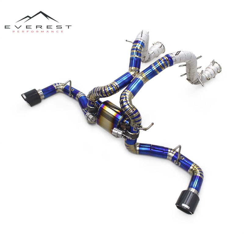 Full Exhaust for Mclaren 540/540C 3.8 2015+ SS304 Downpipe Titanium Vacuum Valve Catback Exhaust with Independent Controller