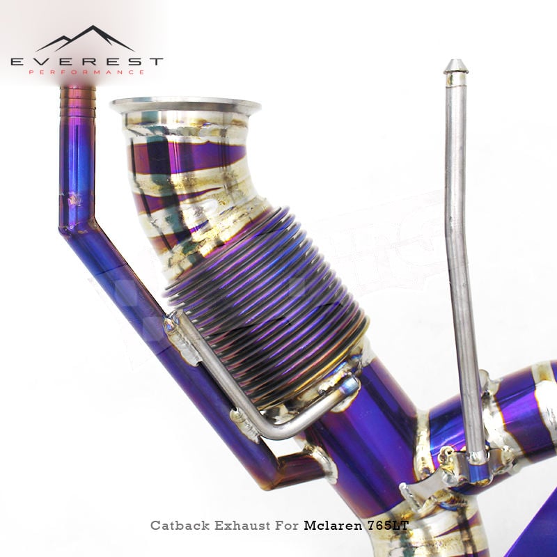 Racing Exhaust Pipe System for Mclaren 765LT Coupe/Spider 4.0T 2020+ Auto Performance Titanium Axleback Straight Catback Exhaust