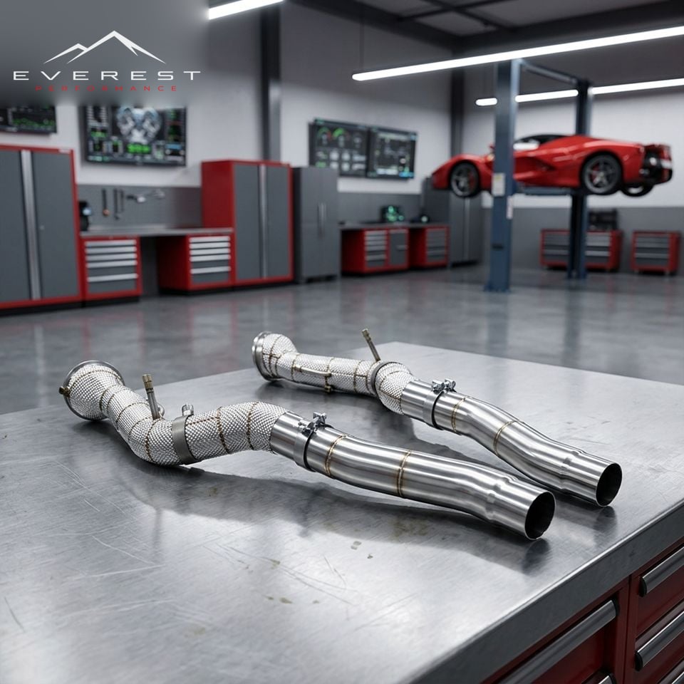 Custom Exhaust Downpipe for Ferrari 12Cilindri F140 HD V12 6.5L 2024+ Stainless Steel Direct Header Pipes Exhaust System