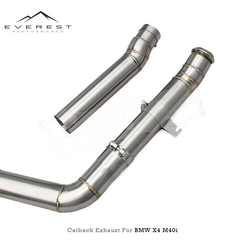 Stainless Steel Valvetronic Exhaust Pipe System for BMW X3/X4 M40i 3.0T 2018-2025 with Electronic Valve Catback Exhaust