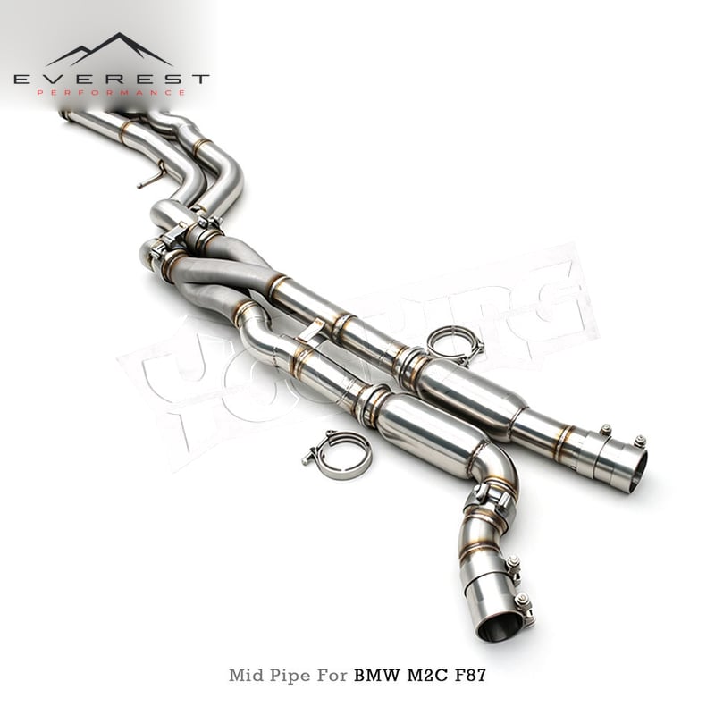 SUS304 Exhaust Midpipe for BMW M2C/M2 Competition S55 F87 3.0T 2018-2023 3D Z Pipe Equal Length Mid Pipe