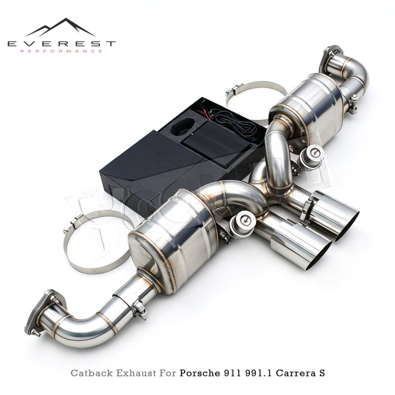 SS304 Vacuum Valve Catback Exhaust Pipe for Porsche 911 991/991.1 3.4/3.8 Carrera S 2011+ Upgrade to GT3 with Controller