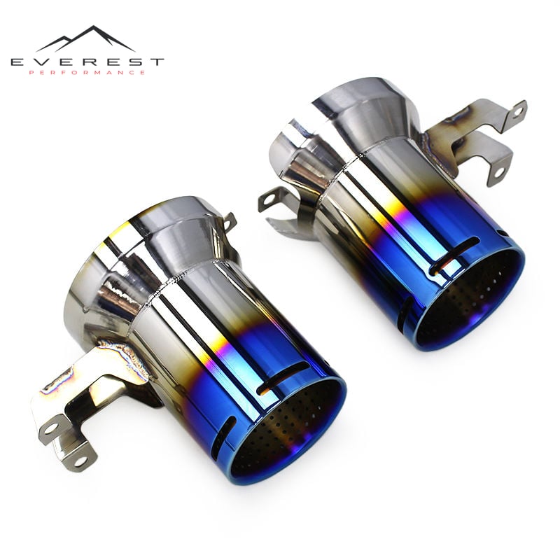 Auto Exhaust Titanium Tips for Lamborghini Aventador SVJ Performance With Burnt Blue Tips Tail Throat