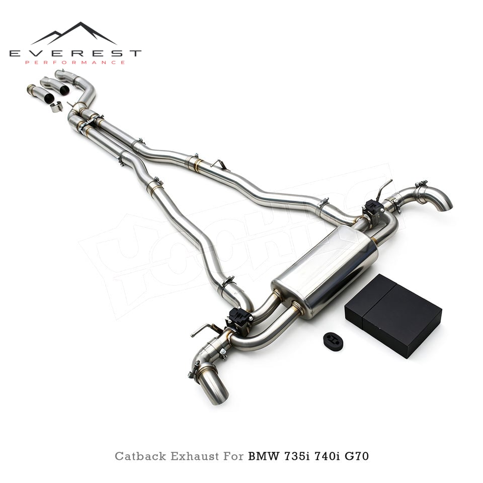 Stainless Steel Exhaust Pipes for BMW 735i/740i G70/G73 2.0T/3.0T 2022-2026 Valvetronic Muffler Catback
