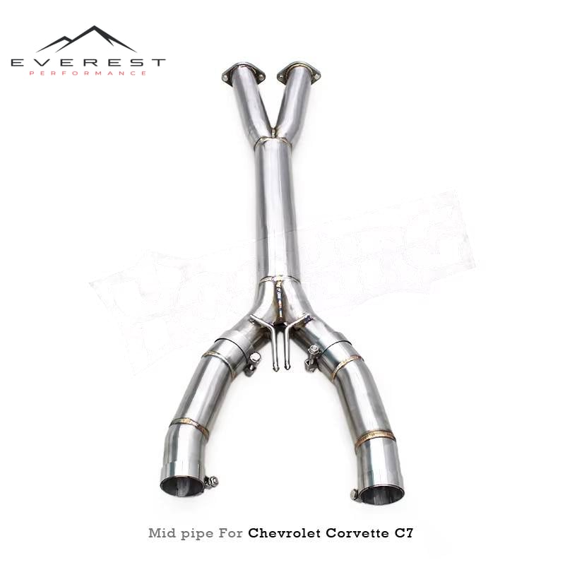 Stainless Steel Equal Length Exhaust X Midpipe for Chevrolet Corvette C7 V8 6.2L 2014-2019 Racing Car