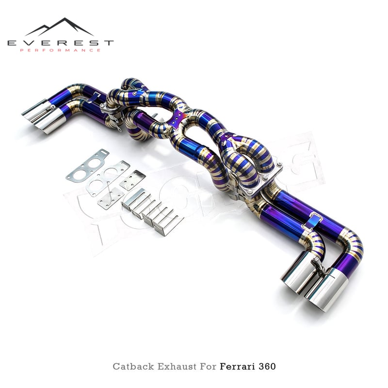 Titanium Exhaust System for Ferrari 360/F360 3.6L Modena/Spider 2003-2005 Titanium Lightweight Pipe Non Valved Rear AxleBack
