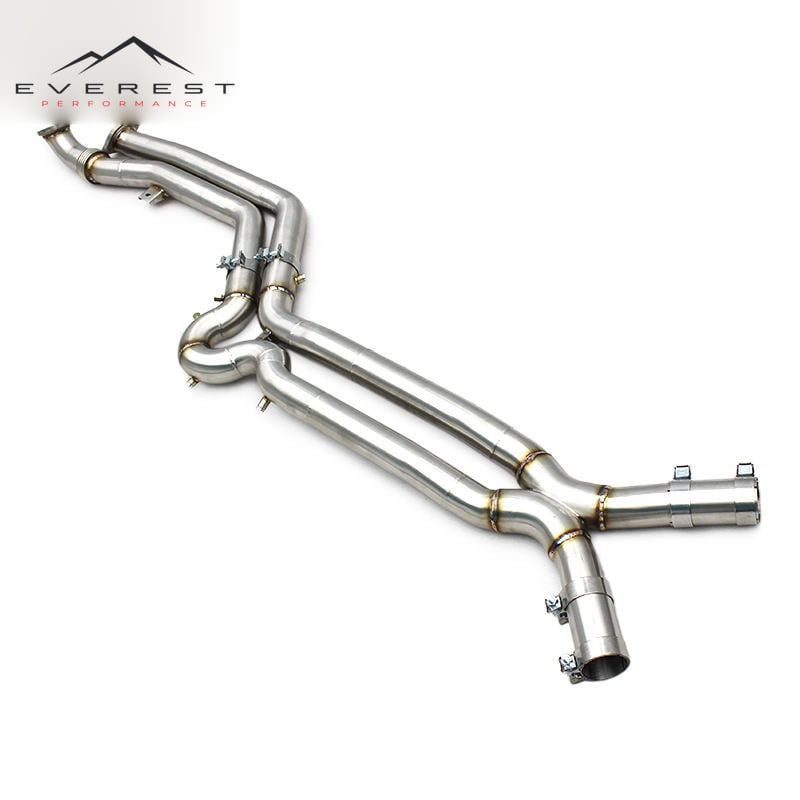 SS304L Equal-length Central Tube for BMW M2/M3 G80/G82/G87 S55 3.0T 2023-2026 High-quality Racing X Pipe with OPF