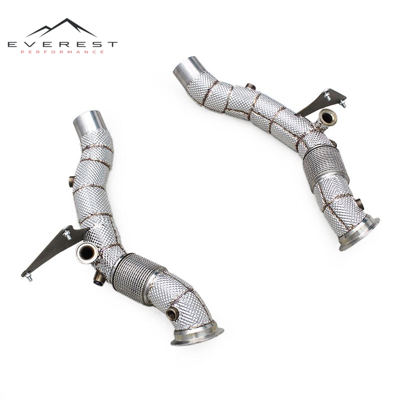 Engine Header Downpipe for Ferrari F8 Spider 2019- Performance Stainless Steel Free Flow Pipe Muffler Exhaust System