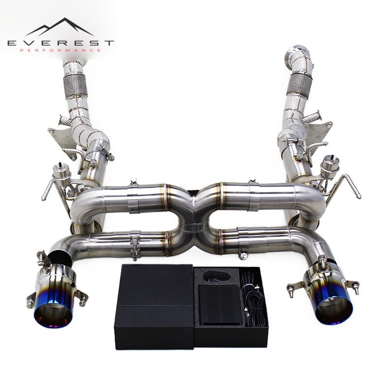 SS304 Exhaust Pipe System for Ferrari F8 Spider/Tributo V8 3.9T 2019+ Downpipe Axle Back Exhaust Valve Catback Exhaust