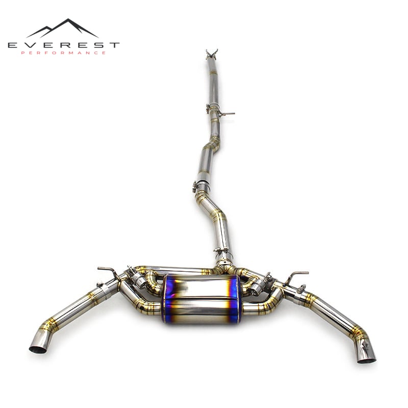 YookingTanium Alloy Escape Catback Exhaust for Mercedes-Benz CLA45 AMG 2.0T 2014-2019 Cutout Valve Muffler Exhaust Pipe