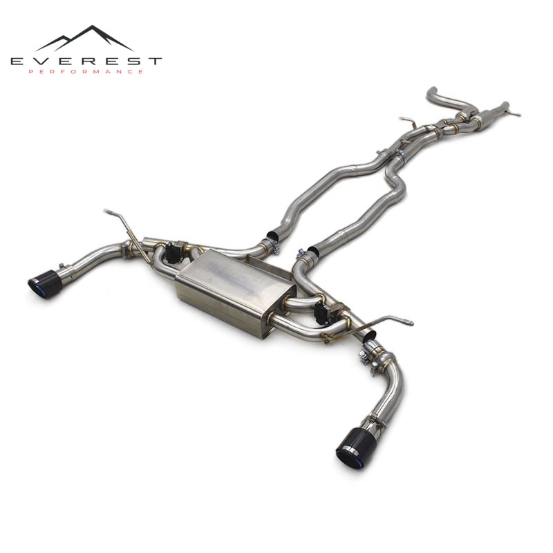 Race High Performance Catback Exhaust for Audi Q7 2010-2023 Resonator X-pipe Center Section Stainless Steel Exhaust Muffler Pipe