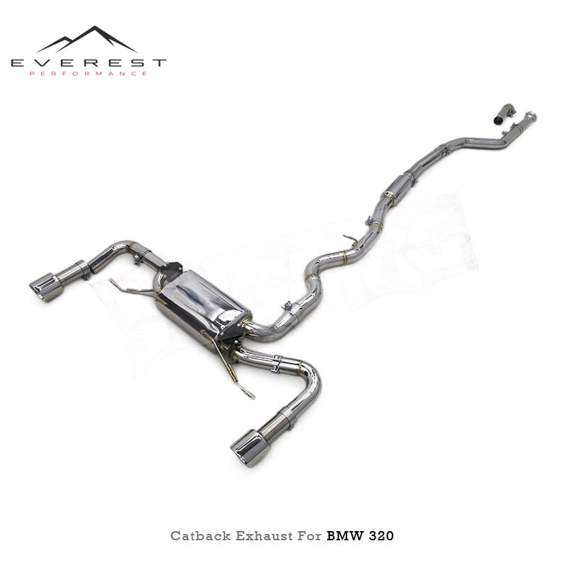 SS304L Exhaust Pipe System for BMW 320i/328i/330i F30/F35 2.0T N20/B48 2012-2020 Single Tube Valvetronic Muffler Catback Exhaust