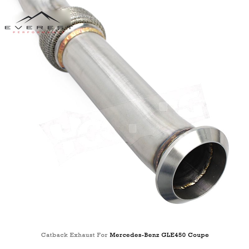 SS304 Valvetronic Catback Exhaust Pipe for Mercedes-Benz GLE450 Coupe W167 3.0T 2020-2024 Valved Muffler with Downpipes