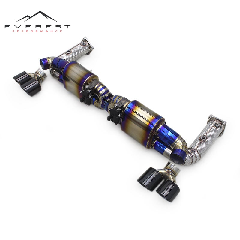Racing Titanium Valvetronic Catback Exhaust System for Porsche 911 991/991.2 3.0T 2016-2018 SS304 Downpipe Muffler Full Exhaust